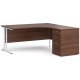 Maestro Corner Desk with Desk High Pedestal 